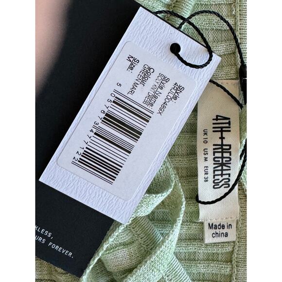 New ~ 4TH & RECKLESS ~ Sicily Cut-Out Halter Knitted Mini Dress Size M VISCOSE - Picture 7 of 10